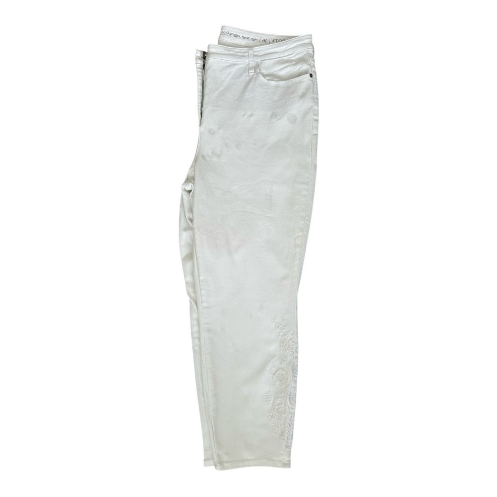 Talbots High-Waist Jegging Crop Jeans with Embroidery Sz16 - Picture 3 of 5
